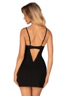 Komplet Model Rosenty Chemise Black/Pink - Obsessive - M/L
