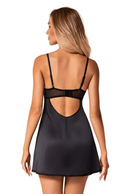 Komplet Model Serena Love chemise Black - Obsessive - XS/S