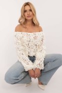 Bluzka Model MI-BZ-26158.20 Ecru - Italy Moda - uniwersalny