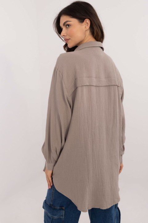 Koszula Damska Model D70032M11066D1 Dark Beige - Sublevel - M/L Koszula Damska Model D70032M11066D1 Dark Beige - Sublevel - M/L