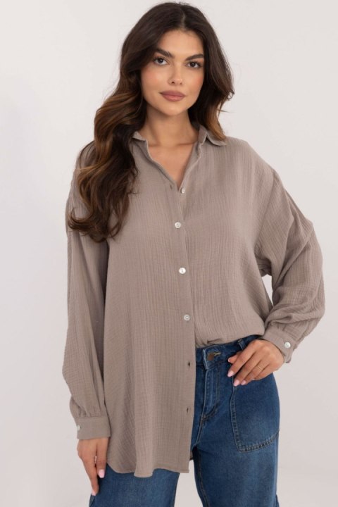 Koszula Damska Model D70032M11066D1 Dark Beige - Sublevel - S/M