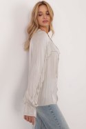 Koszula Damska Model TW-KS-BI-12022.16P Light Grey - Och Bella - uniwersalny