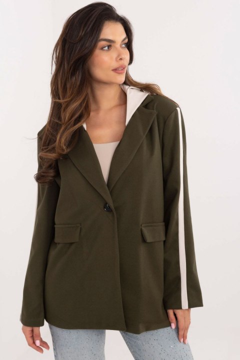 Marynarka Model DHJ-MA-A8398.14X Khaki - Italy Moda - uniwersalny Marynarka Model DHJ-MA-A8398.14X Khaki - Italy Moda - uniwersalny