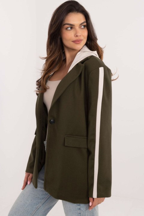 Marynarka Model DHJ-MA-A8398.14X Khaki - Italy Moda - uniwersalny Marynarka Model DHJ-MA-A8398.14X Khaki - Italy Moda - uniwersalny