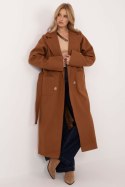 Płaszcz Damski Model LK-PL-509786.99 Light Brown - Lakerta - S/M Płaszcz Damski Model LK-PL-509786.99 Light Brown - Lakerta - S/M