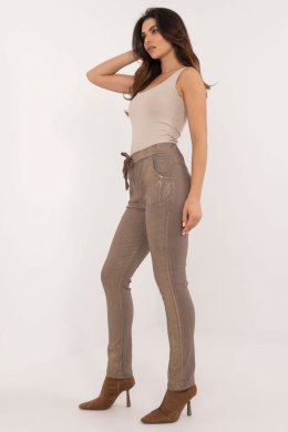 Spodnie Damskie Model DHJ-SP-21258.32 Dark Beige - Italy Moda - uniwersalny