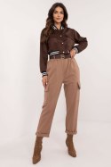 Spodnie Damskie Model TW-SP-BI-6-1313.47 Light Brown - Och Bella - uniwersalny Spodnie Damskie Model TW-SP-BI-6-1313.47 Light Brown - Och Bella - uniwersalny