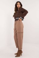 Spodnie Damskie Model TW-SP-BI-6-1313.47 Light Brown - Och Bella - uniwersalny Spodnie Damskie Model TW-SP-BI-6-1313.47 Light Brown - Och Bella - uniwersalny