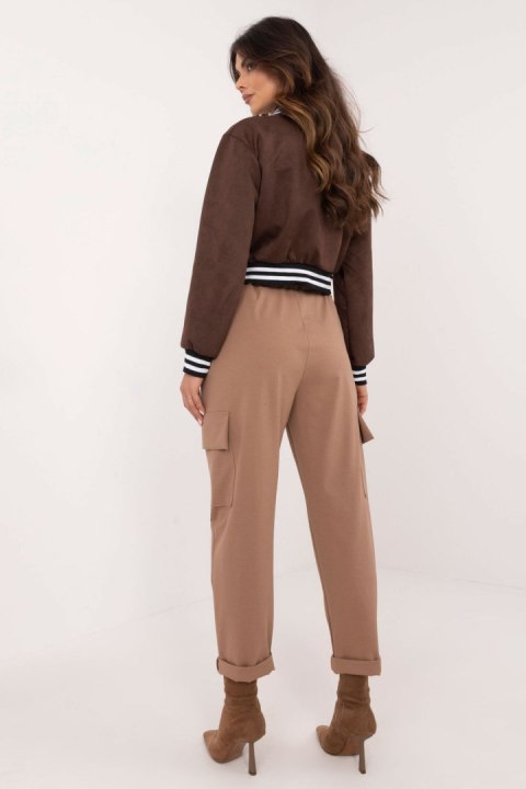 Spodnie Damskie Model TW-SP-BI-6-1313.47 Light Brown - Och Bella - uniwersalny Spodnie Damskie Model TW-SP-BI-6-1313.47 Light Brown - Och Bella - uniwersalny