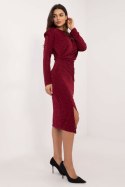 Sukienka Model DHJ-SK-18206.67 Bordo - Italy Moda - uniwersalny