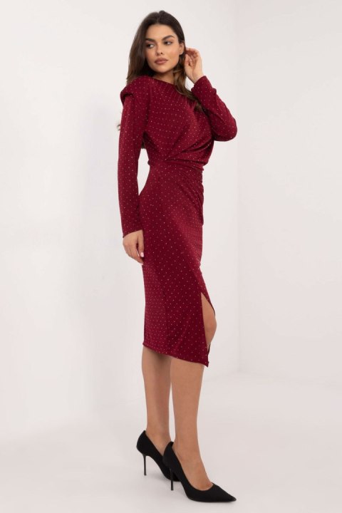 Sukienka Model DHJ-SK-18206.67 Bordo - Italy Moda - uniwersalny Sukienka Model DHJ-SK-18206.67 Bordo - Italy Moda - uniwersalny