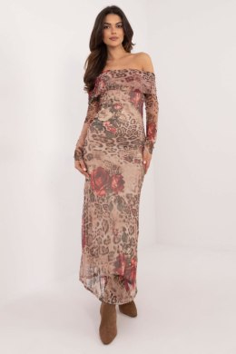 Sukienka Model DHJ-SK-18702-1.13P Beige - Italy Moda - uniwersalny