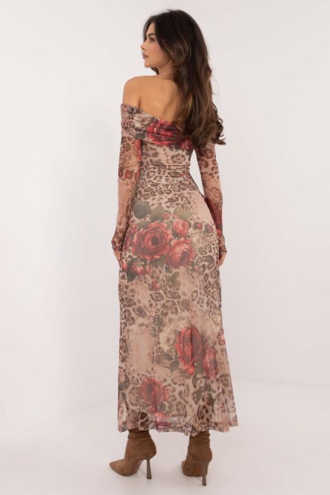 Sukienka Model DHJ-SK-18702-1.13P Beige - Italy Moda - uniwersalny Sukienka Model DHJ-SK-18702-1.13P Beige - Italy Moda - uniwersalny