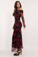 Sukienka Model DHJ-SK-18702-2.14P Black/Red - Italy Moda - uniwersalny