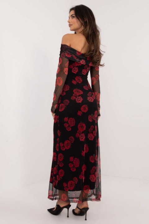 Sukienka Model DHJ-SK-18702-2.14P Black/Red - Italy Moda - uniwersalny Sukienka Model DHJ-SK-18702-2.14P Black/Red - Italy Moda - uniwersalny