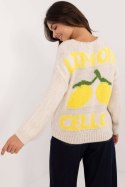 Sweter Damski Model MI-SW-2108.92 Light Beige - Italy Moda - uniwersalny Sweter Damski Model MI-SW-2108.92 Light Beige - Italy Moda - uniwersalny