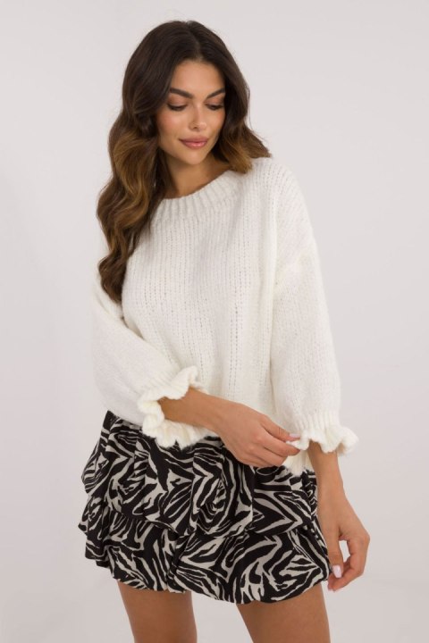 Sweter Damski Model MI-SW-2912.10X Ecru - Italy Moda - uniwersalny Sweter Damski Model MI-SW-2912.10X Ecru - Italy Moda - uniwersalny