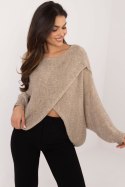 Sweter Damski Model TW-SW-BI-5067.95 Beige - Och Bella - uniwersalny Sweter Damski Model TW-SW-BI-5067.95 Beige - Och Bella - uniwersalny
