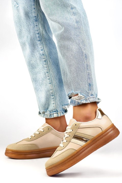 Buty Sportowe Model A185BE Beige - PRIMO - 39