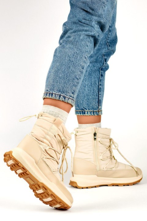 Śniegowce Model 24-16321BE Beige - PRIMO - 38 Śniegowce Model 24-16321BE Beige - PRIMO - 38
