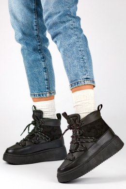 Śniegowce Model 24-72302B Black - PRIMO - 37
