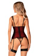 Komplet Gorset Model Denissa Red - Obsessive - XL/XXL Komplet Gorset Model Denissa Red - Obsessive - XL/XXL