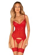 Komplet Gorset Model Ingridia Red - Obsessive - M/L Komplet Gorset Model Ingridia Red - Obsessive - M/L