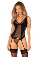 Komplet Gorset Model Nesari Black - Obsessive - XL/XXL Komplet Gorset Model Nesari Black - Obsessive - XL/XXL