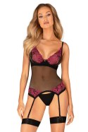 Komplet Gorset Model Rosenty Black/Pink - Obsessive - XS/S Komplet Gorset Model Rosenty Black/Pink - Obsessive - XS/S