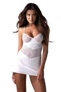 Komplet Model Alissium Chemise White - Obsessive - XL/XXL