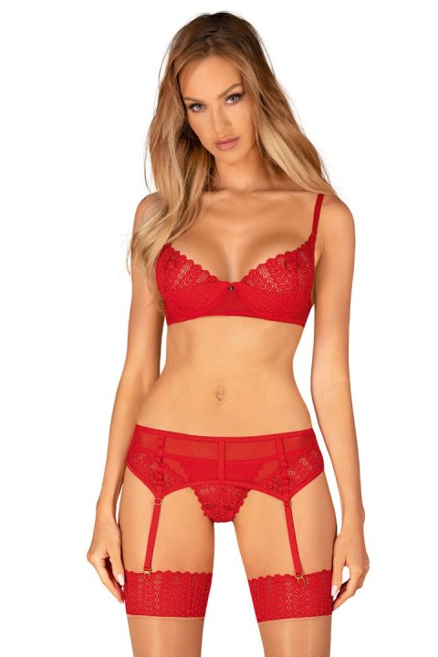 Komplet Model Ingridia 3cz Red - Obsessive - M/L Komplet Model Ingridia 3cz Red - Obsessive - M/L