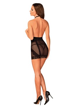 Komplet Model Lacrisia chemise Black - Obsessive - XS/S