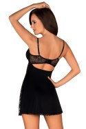 Komplet Model Laurise babydoll Czarna - Obsessive - S/M