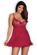Komplet Model Rosalyne Babydoll Red - Obsessive - S/M