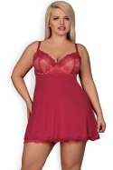 Komplet Model Rosalyne Babydoll Red - Obsessive - S/M
