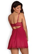 Komplet Model Rosalyne Babydoll Red - Obsessive - S/M