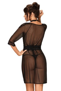 Komplet Peniuar Model Lutica Black - Obsessive - S/M