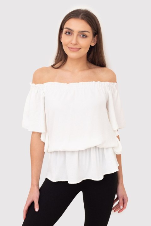 Bluzka Model TA585 Cream - Ax Paris - L Bluzka Model TA585 Cream - Ax Paris - L