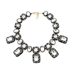 Halskette Gothic Crystal XXL Weiß
