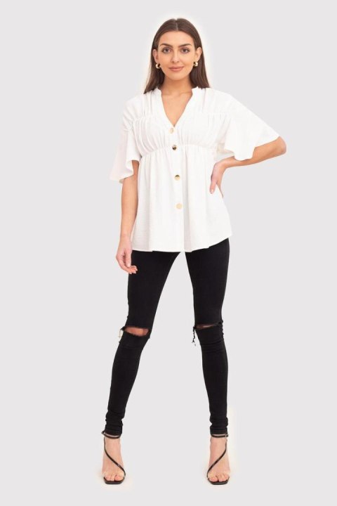 Koszula Damska Model TA591 Cream - Ax Paris - XL Koszula Damska Model TA591 Cream - Ax Paris - XL