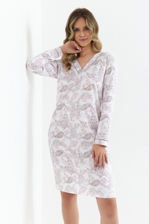 Koszulka nocna Koszula Nocna Model 425 White/Pink - Cana - XL