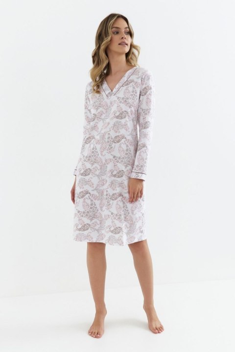 Koszulka nocna Koszula Nocna Model 425 White/Pink - Cana - XL Koszulka nocna Koszula Nocna Model 425 White/Pink - Cana - XL