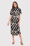 Sukienka Model DA1728 Black/Cream - Ax Paris - M Sukienka Model DA1728 Black/Cream - Ax Paris - M