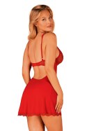Komplet Model Luvae Babydoll Red - Obsessive - S/M