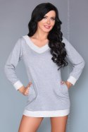 Koszulka nocna Koszula Nocna Model Maristela Grey - Livia Corsetti Fashion - S/M Koszulka nocna Koszula Nocna Model Maristela Grey - Livia Corsetti Fashion - S/M