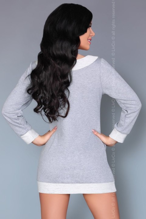 Koszulka nocna Koszula Nocna Model Maristela Grey - Livia Corsetti Fashion - S/M Koszulka nocna Koszula Nocna Model Maristela Grey - Livia Corsetti Fashion - S/M