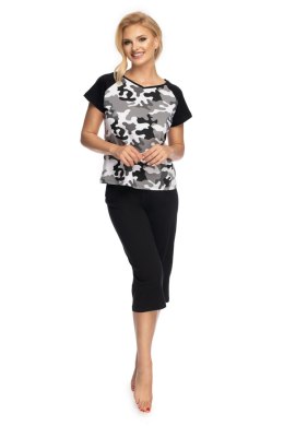 Piżama Damska Model Benita Grafit/Black - Irall - s