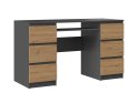 Biurko KUBA ANTRACYT DĄB ARTISAN