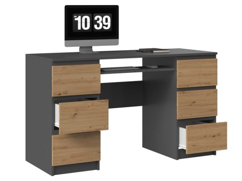 Biurko KUBA ANTRACYT DĄB ARTISAN Biurko KUBA ANTRACYT DĄB ARTISAN