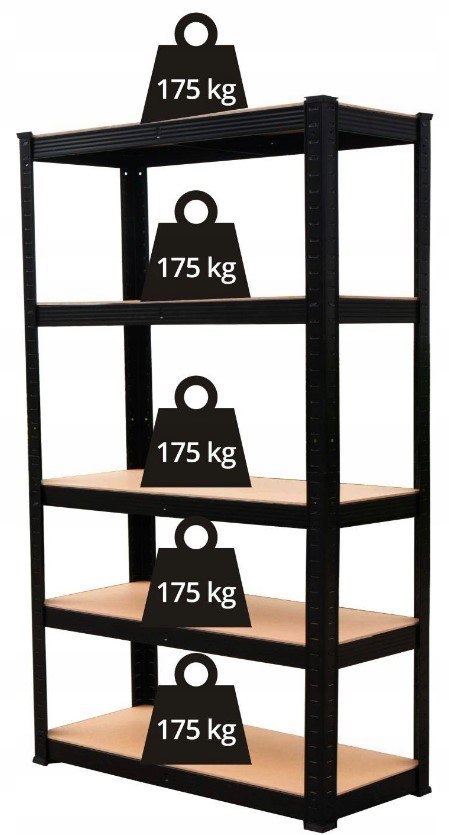 Regał Magazynowe P9040 CZARNY Regał Magazynowe P9040 CZARNY